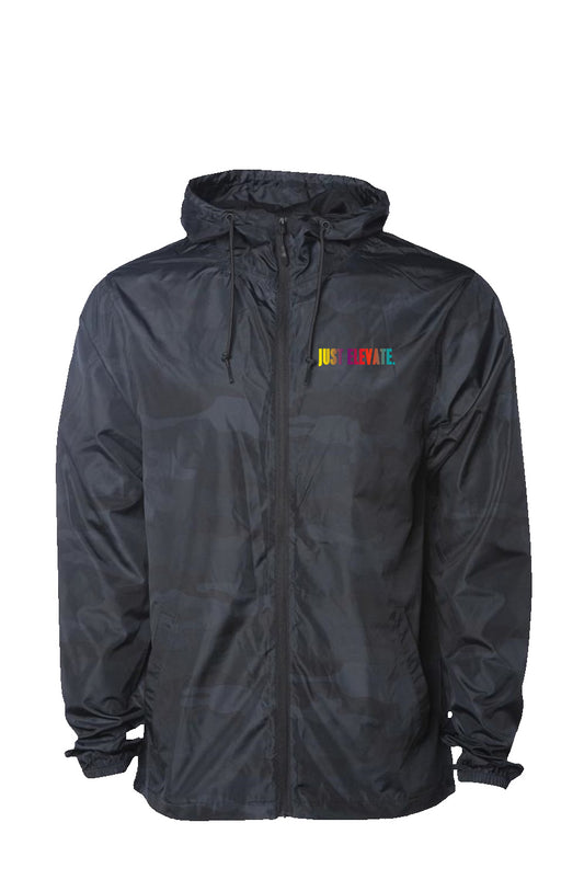 Just Elevate in Color Camo Windbreaker